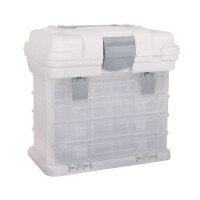 Tragebox mit 4 Sortimentskästen, 27,5x17,5x26cm, +1 Deckelfach