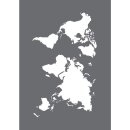 Siebdruck-Schablone World Map A5, 1 Schablone+1 Rakel,...