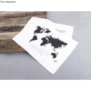 Siebdruck-Schablone World map A3, 1 Schablone+1 Rakel, SB-Btl