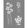 Schablone Flower Mix, 15,25x20,32cm, SB-Btl 1St&uuml;ck