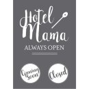 Siebdruck-Schablone Hotel Mama A4, 1 Schablone+1 Rakel,...