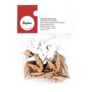 Holz-Streuteile Kolibri, 4x4cm, weiß/natur, SB-Btl 10Stück