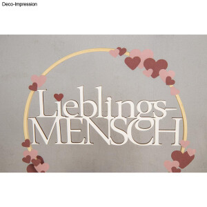 Holzschrift Lieblingsmensch FSC100%, 24,7x9,8x0,4cm, SB-Btl 1St&uuml;ck, natur