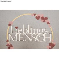 Holzschrift Lieblingsmensch FSC100%, 24,7x9,8x0,4cm, SB-Btl 1Stück, natur