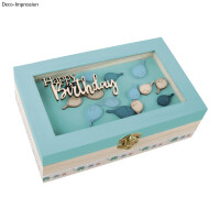 H-MinischriftHappy Birthday,FSCMixCred, 8,5x4,7x0,3cm, SB-Btl 4Stück, natur