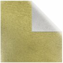 Scrap.-Papier Metalleffekt gebürstet, 30,5x30,5cm, 250g/m2, 2-seitig, silber/gold