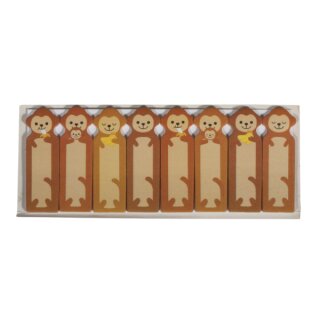 Memo-Stickers: Affenbande, 4,8x1,5cm, 8Motive x15Blatt, Beutel 1Set