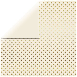 Scrapbookingpapier  Gold Foil Dots