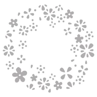 Stanzschablone: Blütenkranz Negativ, ca. ø 7,5cm, SB-Btl 1Stück
