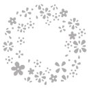 Stanzschablone: Blütenkranz Negativ, ca. ø...