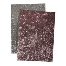 Glitzerstoff, sort.silber/rosé, 14,8x21cm,...