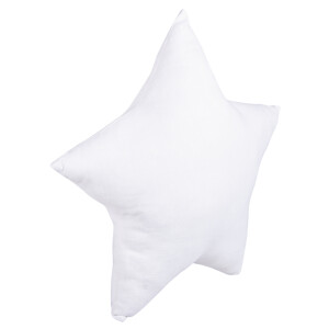Kissenbezug Stern, 33cm &oslash;, 190g/m&sup2;, zum Zun&auml;hen, SB-Btl 1St&uuml;ck, naturwei&szlig;