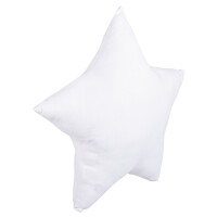 Kissenbezug Stern, 33cm ø, 190g/m², zum Zunähen, SB-Btl 1Stück, naturweiß