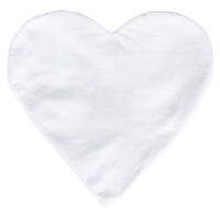 Kissenbezug Herz, 30cm ø, 190g/m², zum Zunähen, SB-Btl 1Stück, naturweiß