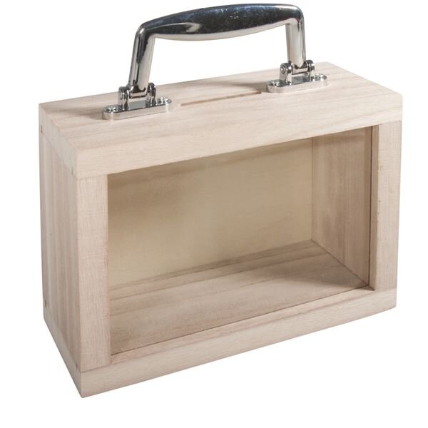 Holzkoffer mit Sichtfenster, FSC MixCred, 18x8x13cm,...