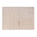 Holz Postkarte, FSC100%, 14,8x10,5x0,3cm, SB-Btl 2Stück, natur