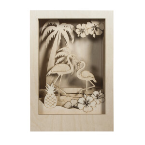 Holzbaus. 3D-Motivr. Flamingo, FSC 100%, 20x30x6,7cm,...