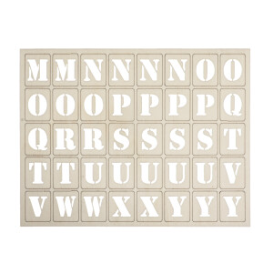 Holz Buchstaben f&uuml;r Letterboard, FSC100%, 3x2,4cm, Set 120St&uuml;ck, natur