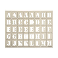 Holz Buchstaben für Letterboard, FSC100%, 3x2,4cm, Set 120Stück, natur