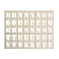 Holz Buchstaben für Letterboard, FSC100%, 3x2,4cm, Set 120Stück, natur