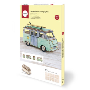 Holzbausatz 3D Campingbus, FSC 100%, 30x13x17cm, 77-tlg....