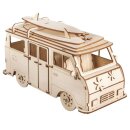 Holzbausatz 3D Campingbus, FSC 100%, 30x13x17cm, 77-tlg. , Box 1Set, natur