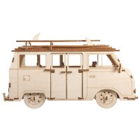 Holzbausatz 3D Campingbus, FSC 100%, 30x13x17cm, 77-tlg. , Box 1Set, natur