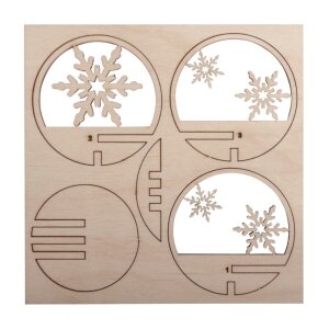 Holz-Steckt.Schneefl,FSCMixCred, 5,5cm ø, 5-tlg.,...