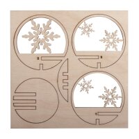 Holz-Steckt.Schneefl,FSCMixCred, 5,5cm ø, 5-tlg., SB-Btl 1Set, natur