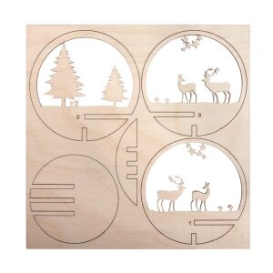 Holz-Steckt.Waldsti.,FSCMixCred, 7,5cm &oslash;, 5-tlg., SB-Btl 1Set, natur