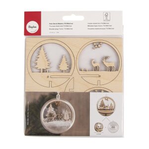 Holz-Steckt.Waldsti.,FSCMixCred, 7,5cm &oslash;, 5-tlg., SB-Btl 1Set, natur