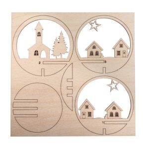 Holz-Steckt.Winterd.,FSCMixCred, 7,5cm &oslash;, 5-tlg., SB-Btl 1Set, natur