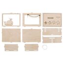 Holz 3D Geschenkbox Baby,FSCMixCred, 11,5x8,5x5cm, 15 tlg. Bausatz, Box 1Set, natur