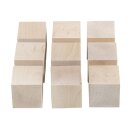 Holz-Würfel, 4,5x4,5x4,5cm, Box 9Stück, natur
