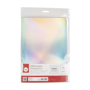 Effektpapier Hologramm, A4, 210g/m2, 10Blatt, silber