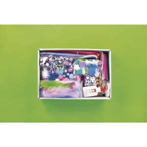 Mega-Bastelbox Fantasy 1.000 Teile, blau-gr&uuml;n/pink-lila T&ouml;ne, Box
