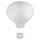 Papierlampion Heißluftballon, 30cm ø, 40cm, m. Metallgestell, Beutel 1Stück, weiß
