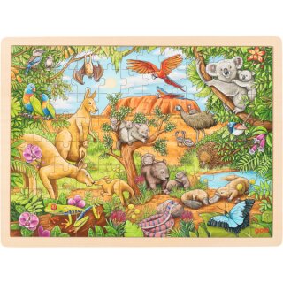 Holzpuzzle Australische Tierwelt Minipuzzle 6 Stück Kindergeburtstag Mitgebsel 