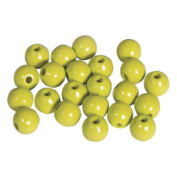 Holzperlen FSC 100%, poliert, 8mm ø, SB-Btl 82Stück, lemon