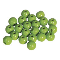 Holzperlen FSC 100%, poliert, 8mm ø, SB-Btl 82Stück, apfelgrün