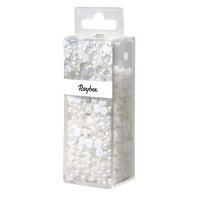 Pailletten-,Glasperlenmix und Draht, 80g Mix u. Draht 50mx0,3mm, frost