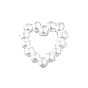 Plastik Perlenherz, 1cm, SB-Btl 48Stück