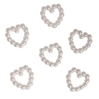 Plastik Perlenherz, 1cm, SB-Btl 48Stück