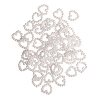 Plastik Perlenherz, 1cm, SB-Btl 48Stück