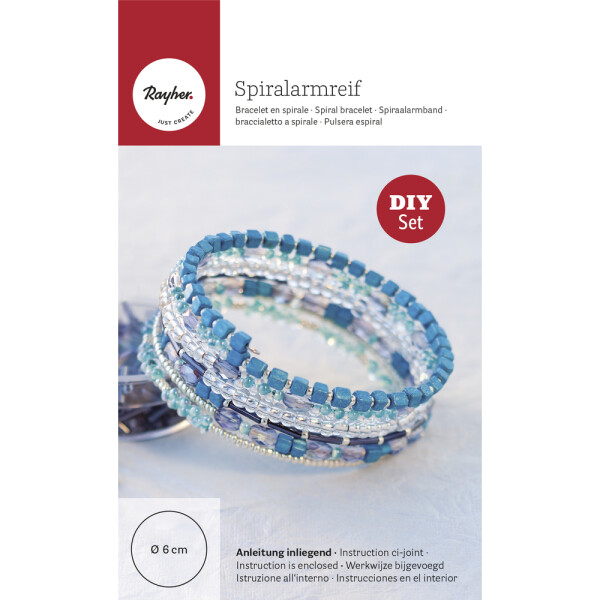 Bastelpackung: Spiralarmreif, 6cm ø, 6,5...