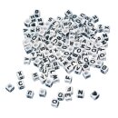 Plastik-Buchstaben-Perlen W&uuml;rfel, 5x5 mm,...