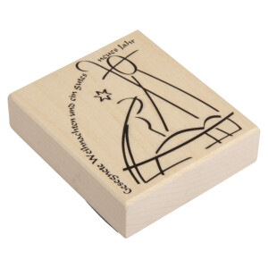 Stempel Gesegnete Weihnachten und..., 7x8cm