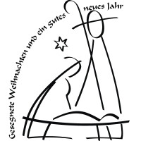 Stempel Gesegnete Weihnachten und..., 7x8cm