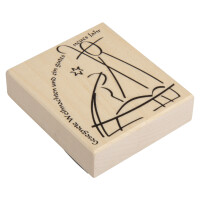 Stempel Gesegnete Weihnachten und..., 7x8cm