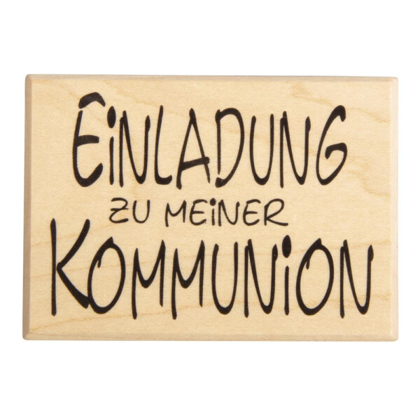 H.- Stempel Einladung z. Kommunion, 5x7cm, Art.11704